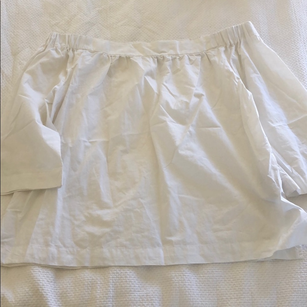 Madewell white off the shoulder blouse